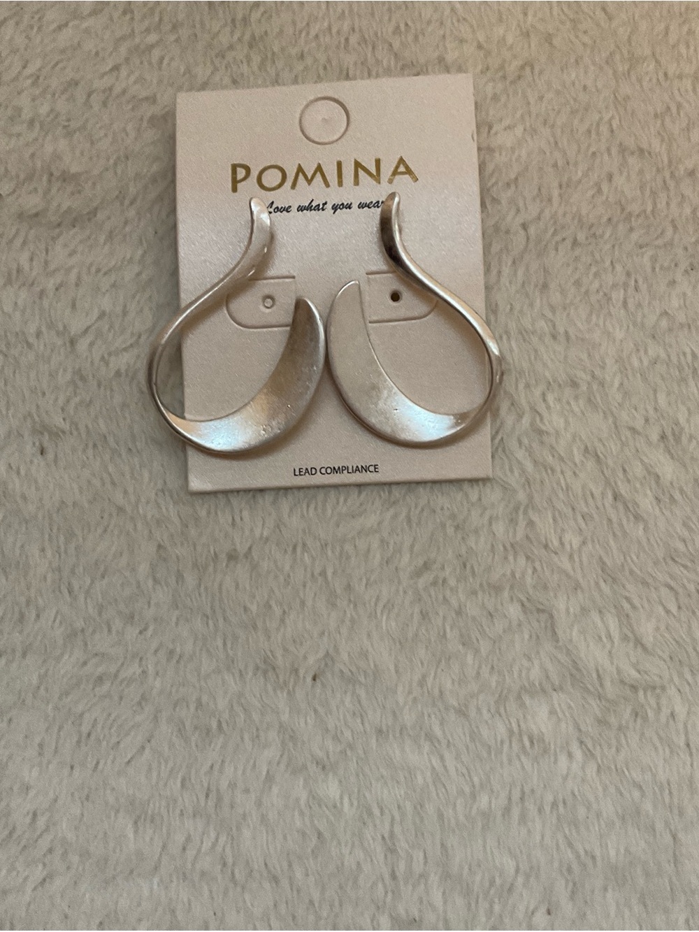 POMINA Silver Sculptural Hoop Earrings